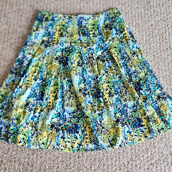 Talbots Dresses & Skirts - Talbots Multicolor Floral Pleated Skirt - Yellow, Blue, Green